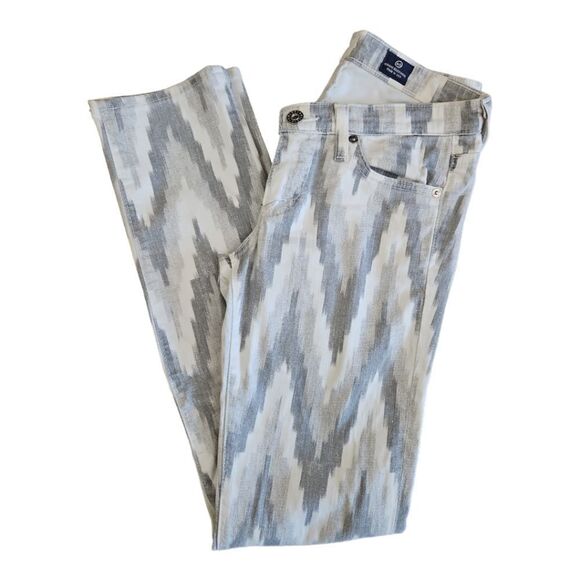 AG Adriano Goldschmied The Stilt Cigarette Leg Ikat Printed Jeans Size 25 - Picture 1 of 6